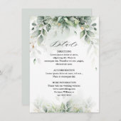 Eucalyptus Greenery Gum Botanical Rustic Wedding Informatiekaartje (Voorkant / Achterkant)