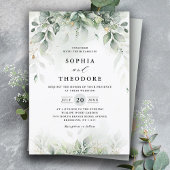 Eucalyptus Greenery Gum Botanical Rustic Wedding Kaart