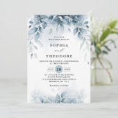 Eucalyptus Greenery Gum Botanical Rustic Wedding Kaart (Staand voorkant)