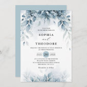 Eucalyptus Greenery Gum Botanical Rustic Wedding Kaart (Voorkant / Achterkant)