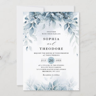 Eucalyptus Greenery Gum Botanical Rustic Wedding Kaart
