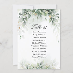 Eucalyptus Greenery Gum Botanical Seating Chart Kaart