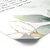 Eucalyptus Greenery Gum Botanical Seating Chart Poster (Hoek)