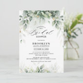 Eucalyptus Greenery Gum Botanical Vrijgezellenfees Kaart (Staand voorkant)