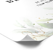 Eucalyptus Greenery Gum Botanical Weddenschap Welk Poster (Hoek)