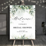 Eucalyptus Greenery Gum Vrijgezellenfeest Welkom Poster<br><div class="desc">Elegant en modern voorjaar / midden zomer botanisch vrijgezellenfeest verwelkomd poster is voorzien van een bouquet zacht waterverf groene groene bladeren / botanische bladeren / eucalyptus en gouden glitterstof . Zoek meer overeenkomende design en variaties uit mijn winkel met 'blissweddingpaperie'. Je kunt contact met me opnemen voor meer aanpassingen of...</div>