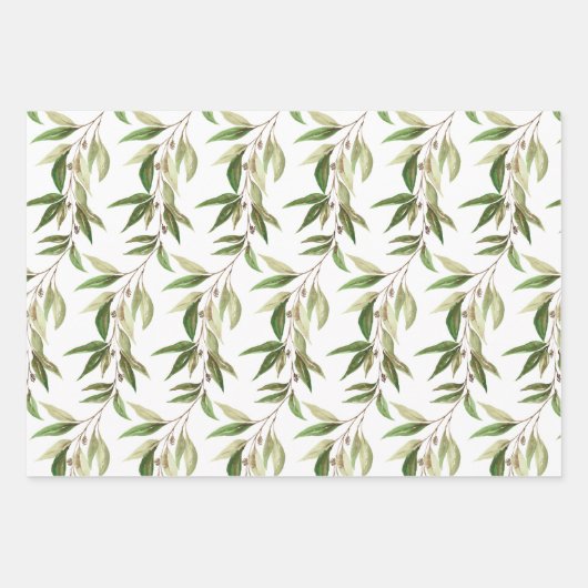 Eucalyptus Greenery Hanging Vines Inpakpapier Vel (Voorkant 3)