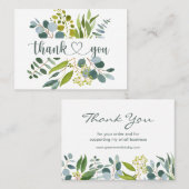 Eucalyptus Greenery Hartelijk dank Visitekaartje (Voorkant / Achterkant)