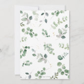 Eucalyptus Greenery High Tea Party Baby shower Kaart (Achterkant)