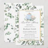 Eucalyptus Greenery High Tea Party Vrijgezellenfee Kaart (Voorkant / Achterkant)