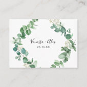 Eucalyptus Greenery Honeymoon of huishoudfonds Informatiekaartje (Achterkant)