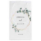 Eucalyptus Greenery Hotel Wedding Gift Bag Klein Cadeauzakje (Achterkant)