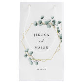 Eucalyptus Greenery Hotel Wedding Gift Bag Klein Cadeauzakje (Voorkant)