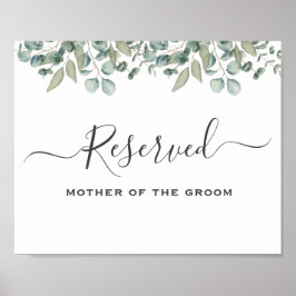 Eucalyptus Greenery Huwelijk gereserveerd teken Poster