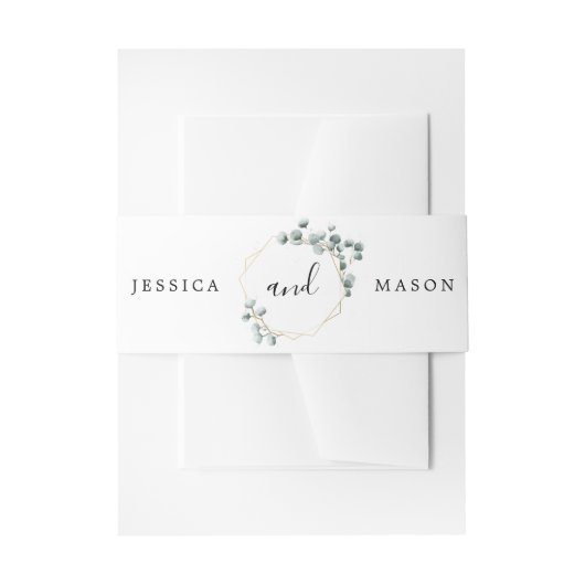 Eucalyptus Greenery Huwelijksuitnodiging Belly Ban Uitnodigingen Wikkel (Voorkant Voorbeeld)