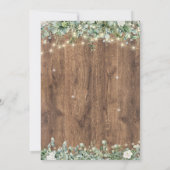 Eucalyptus Greenery Huwelijksuitnodiging | rustiek Kaart (Achterkant)