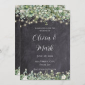 Eucalyptus Greenery Huwelijksuitnodiging | rustiek Kaart (Voorkant / Achterkant)