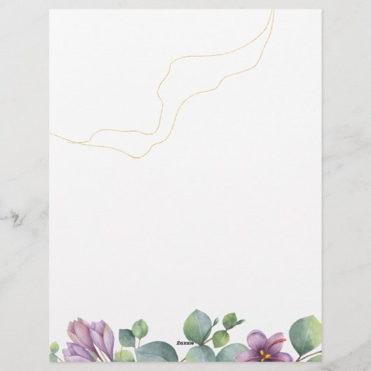 Eucalyptus Greenery Icon Weddenrenary Programme Briefhoofd (Achterkant)