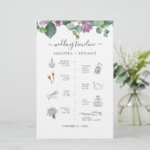 Eucalyptus Greenery Icon Weddenrenary Programme Briefpapier (Staand voorkant)