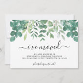 Eucalyptus Greenery Ik heb de Kaart van de Aankond (Voorkant)