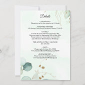 Eucalyptus Greenery in één weddenschap Kaart (Achterkant)