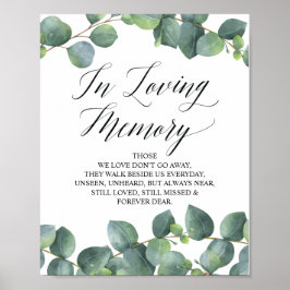 Eucalyptus Greenery in het liefdevol geheugen Memo Poster