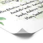 Eucalyptus Greenery in Loving Memory Wedding Sign Poster (Hoek)