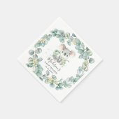 Eucalyptus Greenery Koala Baby Boy Shower Birthday Servet (Hoek)