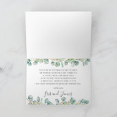 Eucalyptus Greenery Koala Boy Baby shower Verjaard Bedankkaart (Binnen)