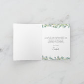 Eucalyptus Greenery Koala Verjaardag Baby shower Bedankkaart (Binnen)