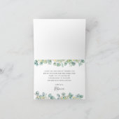 Eucalyptus Greenery Koala Verjaardag Baby shower Bedankkaart (Binnen)