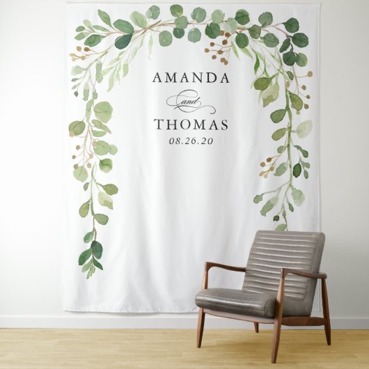 Eucalyptus Greenery laat de achtergrond van het kr Wandkleed (In situ)