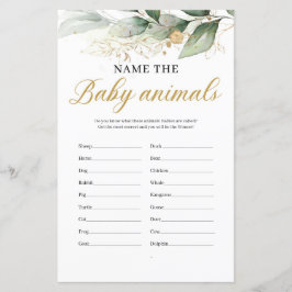 Eucalyptus greenery laat de naam van de babydieren