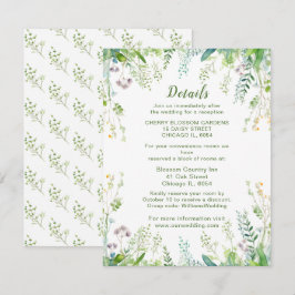 Eucalyptus Greenery laat trouwdetails achter Informatiekaartje