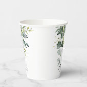 Eucalyptus Greenery laat Waterverf over Papieren Bekers (Links)