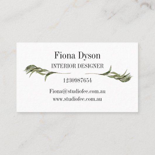 Eucalyptus greenery leaf visitekaartje (Achterkant)