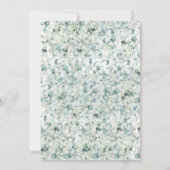 Eucalyptus Greenery Leaves Baptism Invitation Kaart (Achterkant)