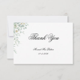 Eucalyptus Greenery Leaves  Thank You Card Bedankkaart