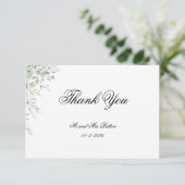Eucalyptus Greenery Leaves  Thank You Card Bedankkaart (Staand voorkant)