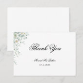 Eucalyptus Greenery Leaves  Thank You Card Bedankkaart (Voorkant / Achterkant)