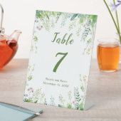 Eucalyptus Greenery Leaves Trouwtafel Nummer Reclamebord Met Voetstuk (Insitu)