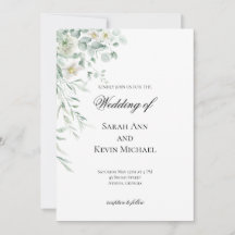 Eucalyptus Greenery Leaves  Wedding Invitation