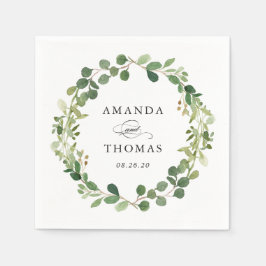 Eucalyptus Greenery leveert de grote olievlek Servet