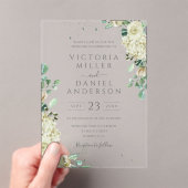 Eucalyptus Greenery leveert het bruinbruin van de  Acryl Uitnodigingen (Insitu (Draagbaar))