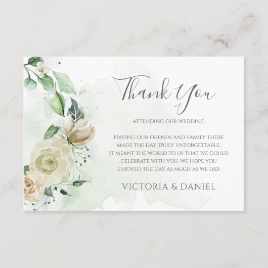 Eucalyptus Greenery leveert het bruinbruin van de  Bedankkaart (Voorkant)