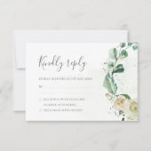 Eucalyptus Greenery leveert het bruinbruin van de  RSVP Kaartje (Voorkant)