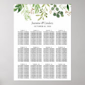 Eucalyptus Greenery leveert weddenschapskaart Poster (Voorkant)