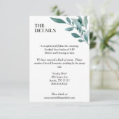 Eucalyptus Greenery Lijst Green Blue White Black Informatiekaartje (Staand voorkant)