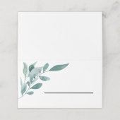 Eucalyptus Greenery Lijst Green Blue White Black Plaatskaartje (Buitenkant ongevouwen)