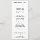 Eucalyptus Greenery Lijst Green Blue White Black Programmakaart (Achterkant)